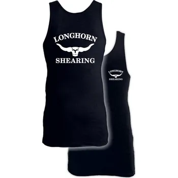 Pracovní zástěra Prodloužené bavlněné tílko Longhorn velikost L barva černá