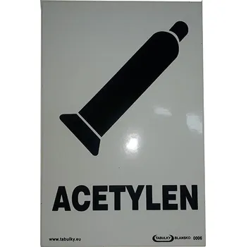 Tabulka s nápisem |ACETYLEN| - samolepka A5