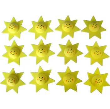 BD-Tova Pěnové výseky - Hvězdička s obličejem - 6 cm, 12 ks