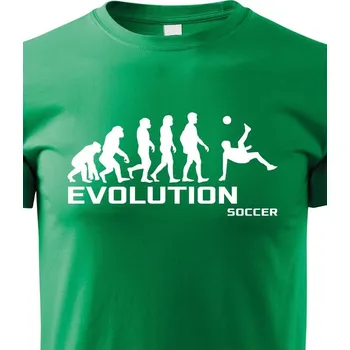 Chlapecké tričko Dětské tričko - Evoluce fotbalu, Barva Zelená, Velikost 122 cm/6 roků, Canvas Dětské tričko Bezvatriko.cz 0122