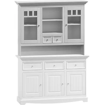 Komoda KATMANDU Dřevěný nástavec na komodu Belluno Elegante, bílá, masiv, borovice, rozměr 105x130x35cm