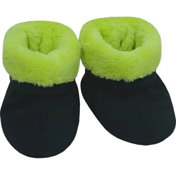 Capáčky ESITO Capáčky softshell s chlupem černé/zelené