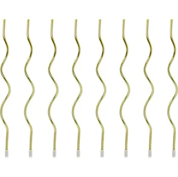Dortová svíčka PartyDeco Svíčky spirálové zlaté 8 ks