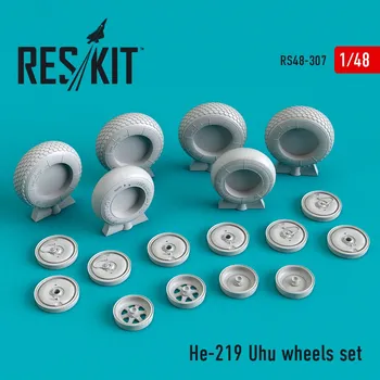 Plastikový model Reskit 1/48 He-219 Uhu wheels set