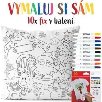 Dekorativní polštářek Polštářek s omalovánkou Vanoční atmosféra