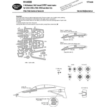 Plastikový model New Ware 1/72 Mask F-14B Bombcat, F-14D Tomcat EXPERT (GWH)