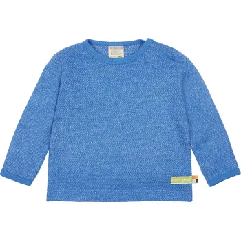 Chlapecké tričko Dětské triko s dlouhým rukávem Modrá melír loud + proud Velikost: 86/92