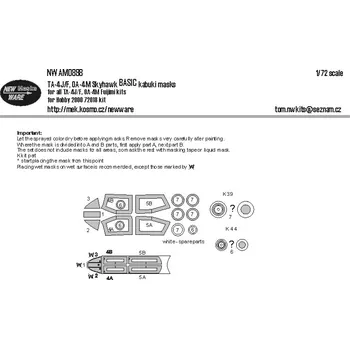 Plastikový model New Ware 1/72 Mask TA-4J/F,0A-4M Skyhawk BASIC (H.2000/FUJ)
