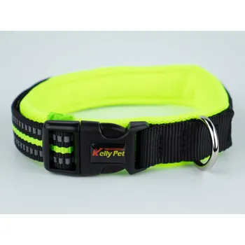 Obojek pro psa Vsepropejska Lining obojek s podšívkou | 34 - 52 cm Barva: Černo-žlutá, Obvod krku: 43 - 48 cm