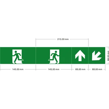 Nouzové osvětlení GreenLux Nouzový PIKTOGRAM - nálepka pro označení nouzových východů malá GXNO030