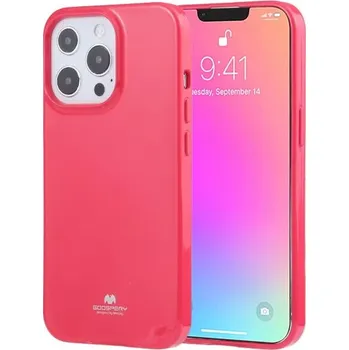 Pouzdro na mobilní telefon Goospery lesklý kryt z měkkého plastu pro iPhone 13 Pro Max - fuchsiový
