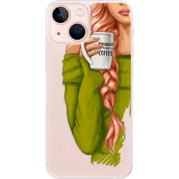 Pouzdro na mobilní telefon Odolné silikonové pouzdro iSaprio - My Coffe and Redhead Girl - iPhone 13 mini