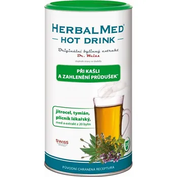 Přírodní produkt Dr. Weiss HerbalMed HotDrink při kašli a zahlenění průdušek + C 180 g
