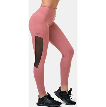 Dámské legíny Nebbia Mesh legíny s vysokým pasem 573 S růžová