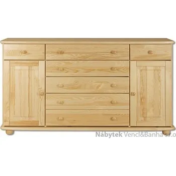 Ložnice Drewmax Dřevěná komoda, prádelník z masivního dřeva borovice KD150 Pacyg