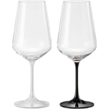Sklenice Crystalex Black & White 450 ml 2 ks