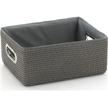 Úložný box Kela Koš RIMOSSA 31x23x14cm, plast šedý, kovový úchyt