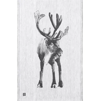 Utěrka Lapuan Kankurit Lněná utěrka Poro 46x70, šedo-černá