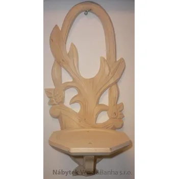 Stojan na květiny Krzywicka dřevěný květinový stojánek pod kytky kryn 2