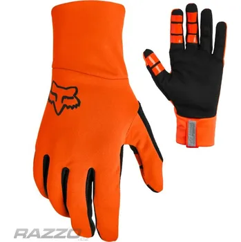 Cyklistické rukavice Zateplené rukavice na kolo FOX Ranger Fire Glove Flo Orange 9 - M