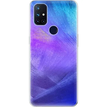 Pouzdro na mobilní telefon Odolné silikonové pouzdro iSaprio - Purple Feathers - OnePlus Nord N10 5G