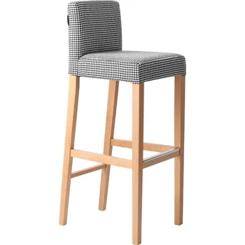 Barová židle Nordic Design Černobílá látková barová židle Wilson 87 cm