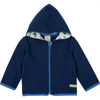 Chlapecká mikina Dětská mikina s kapucí Tmavě modrá fleecová loud + proud Velikost: 74/80