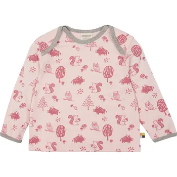 Dívčí tričko Dětské triko s dlouhým rukávem Lesní zvířátka růžová loud + proud Velikost: 62/68