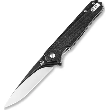 Pracovní nůž QSP knife Mamba, zavírací nůž s klipem, uhlíková vlákna QS111-A
