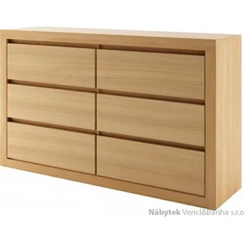Ložnice Drewmax Dřevěná buková komoda, prádelník z masivního dřeva buk KD412 Pacyg