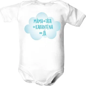 Kojenecký body Dětské body s potiskem Jak jsem vznikl v karanténě dětské