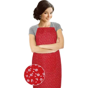 Kuchyňská zástěra Bellatex Kuchyňská zástěra ADÉLA - červený kvítek, 67x84 cm