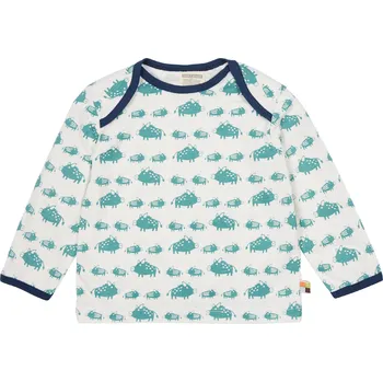 Dětské triko s dlouhým rukávem Divoké prase zelené loud + proud Velikost: 62/68