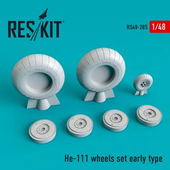 Plastikový model Reskit 1/48 He-111 wheels set early type