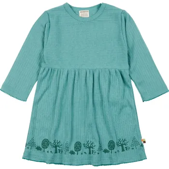 Dívčí šaty Dívčí šaty s dlouhým rukávem Zelená loud + proud Velikost: 98/104