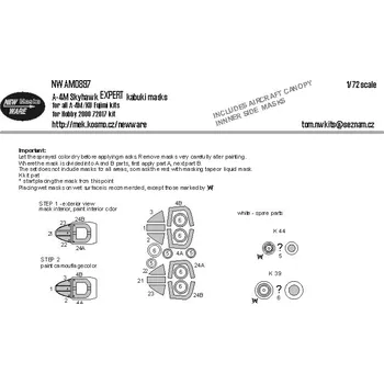 Plastikový model New Ware 1/72 Mask A-4M Skyhawk EXPERT (H.2000/FUJI)