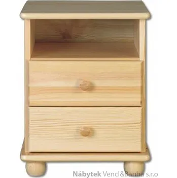 Noční stolek Drewmax dřevěný noční stolek z masivního dřeva borovice SN105 pacyg