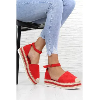 Dámské tenisky Ctogo Gogo Červené espadrilky 6802-2R Velikost: 38