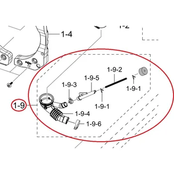 Originální hadice mezi buben a čerpadlo DC97-17330A pro pračku Samsung