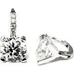 Zlaté náušnice s kamenem z bílého zlata