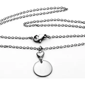 Náhrdelník Šperky4U Ocelový náhrdelník s kruhovou destičkou - OPD0004