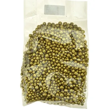 Vánoční dekorace Euro Habitat Dekorační glitrované kuličky zlaté 330 ml