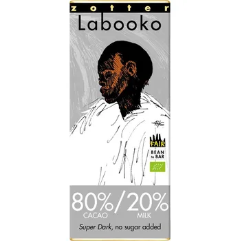 Čokoláda Bio mléčná čokoláda Zotter s 80 % kakaa a 20 % mléka