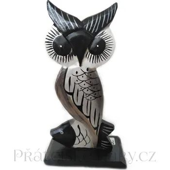 Sova Sovička soška B / Dřevo 17 cm