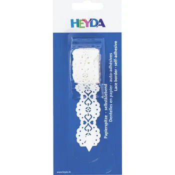 Lepicí páska Samolepicí krajka 2 m - baroko 24 mm bílý