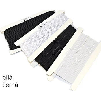 Textilní guma Klobouková guma ø 1,4 mm, ponožková gumička, kulatá oděvní, pruženka