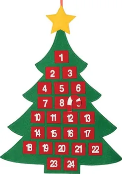 Vánoční dekorace Guirma Adventní kalendář stromeček 70 x 55 cm