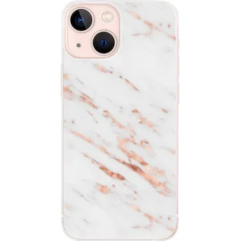 Pouzdro na mobilní telefon Odolné silikonové pouzdro iSaprio - Rose Gold Marble - iPhone 13 mini