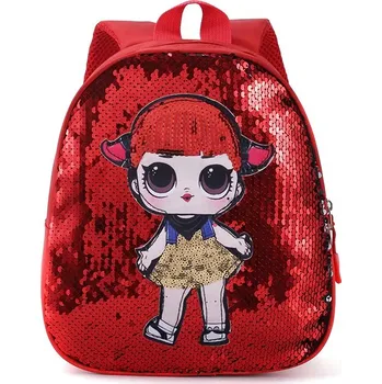 Dětský batoh L.O.L. Surprise LOL Surprise dívčí třpytivý batoh s filtry Barva: Červená