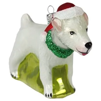 Jack Russell teriér bílý s čepicí